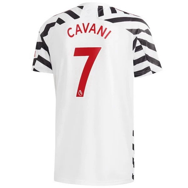 Camiseta Manchester United NO.7 Cavani Tercera equipo 2020-2021 Blanco